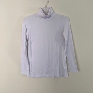 𝅺TAHARI Mock Neck White Long Sleeve Top M